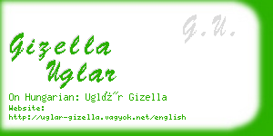 gizella uglar business card